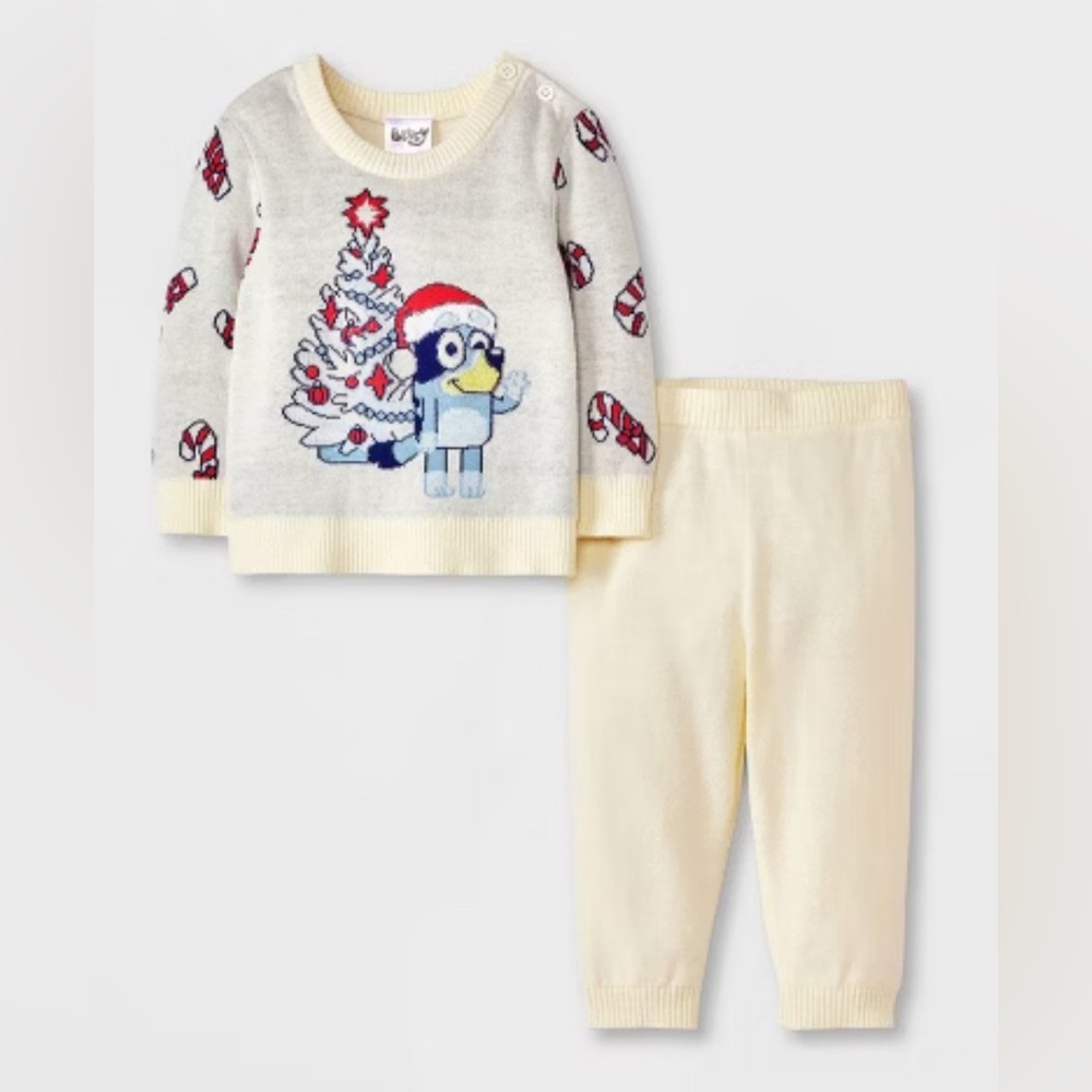 NWT Bluey 2-piece knit set size 12 months